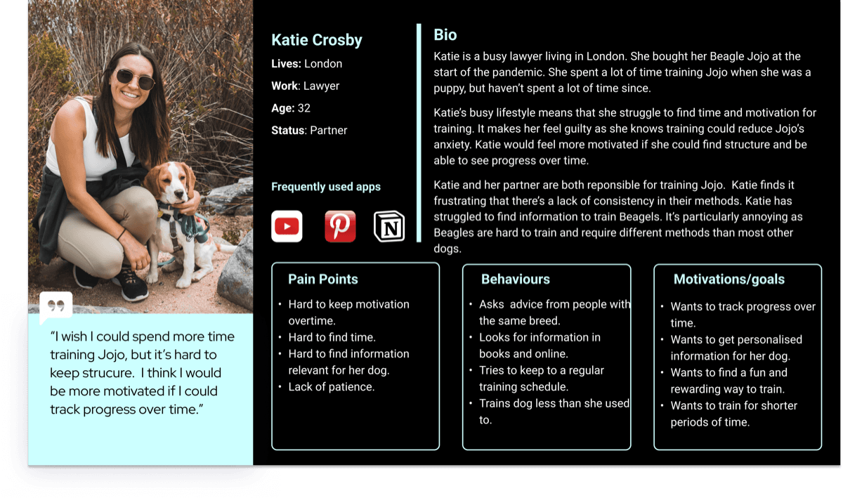 User persona - Katie